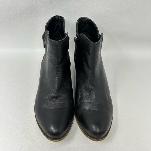 Lucky Brand Breah Booties Womens Size 9 Black Leather Double Zipper Ankle Boot - Picture 6 of 13